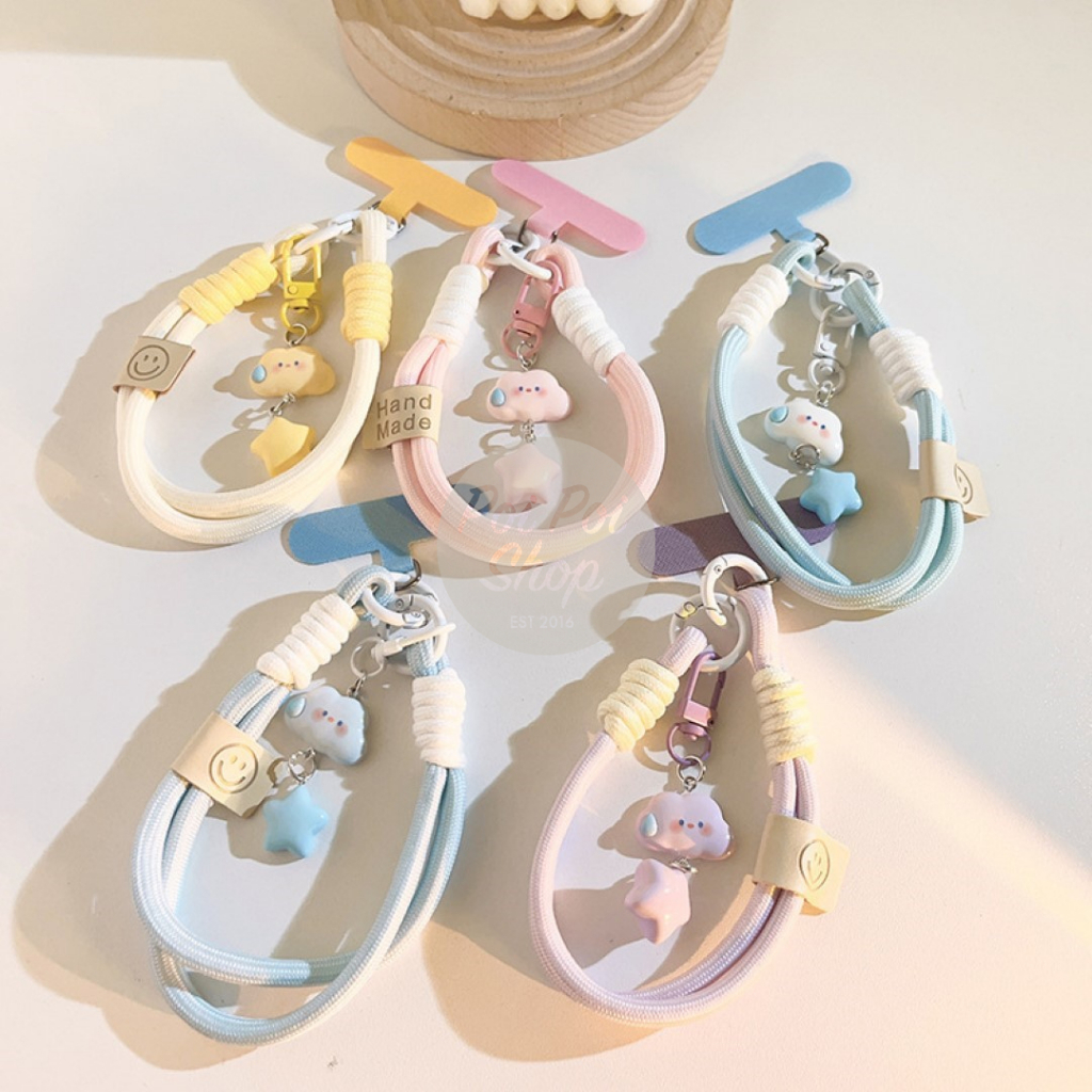Gantungan Kunci Tali HP Strap Ponsel Lanyard Handphone Cloud Star HP Lanyard Strap Lucu Grosir Murah