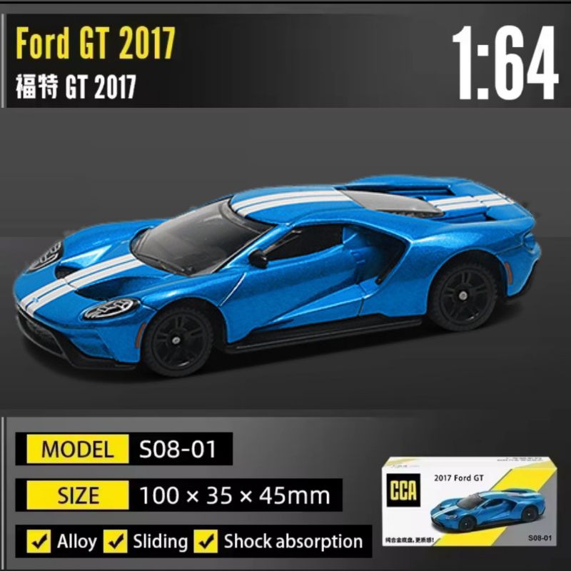 CCA Ford GT Mustang Diecast Mainan Mobil Mobilan Cool Chic Auto Jagat Diecast Skala 64