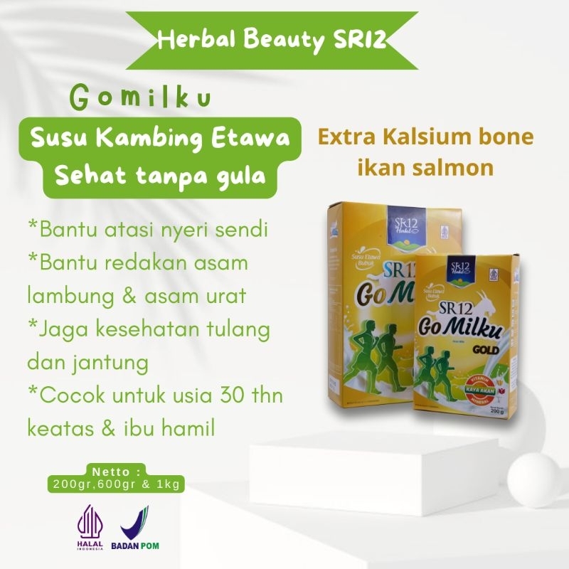 

Gomilku Gold Sr12 Susu Kambing Etawa | Tanpa Gula | Nutrisi Lengkap Untuk Tulang & Otak | Plus Ekstrak Ikan Gabus| Bantu Jaga Stamina | Obati Rematik | Obati Asam Urat | Turunkan Kolesterol | Susu Buat Orangtua | Susu Kalsium Tinggi