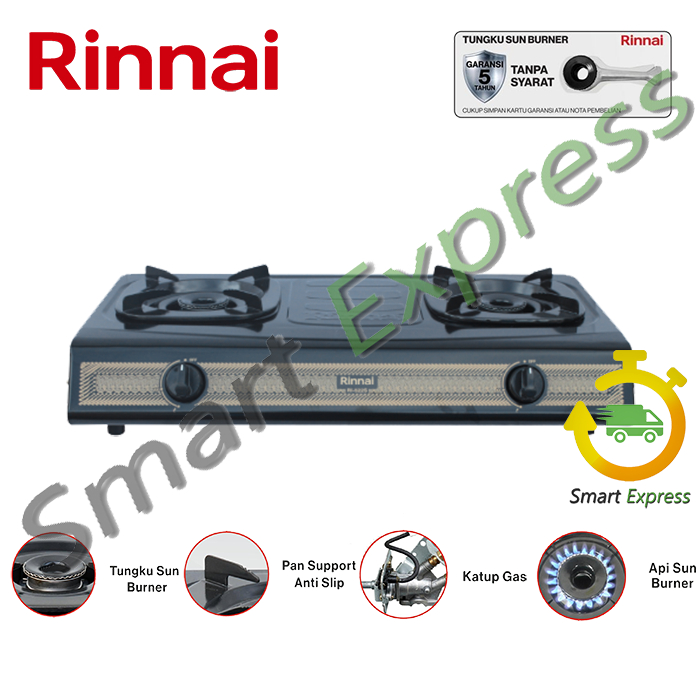 Kompor Gas Rinnai RI 522 S / RI522S / RI 522S - ( 2 Tungku )