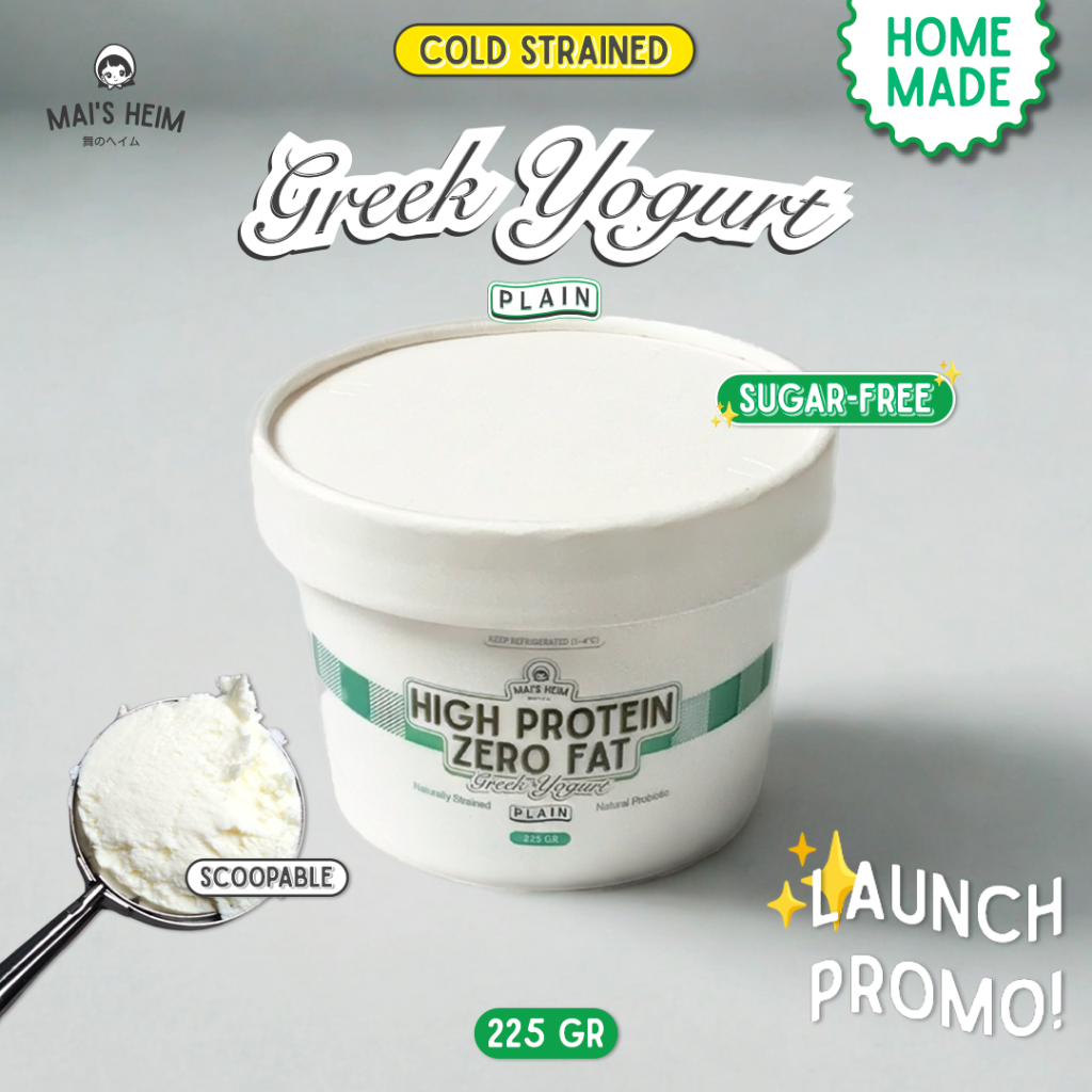 

[SUGAR FREE] Greek Yogurt Plain - Thick Scoopable Strained Yogurt | MAI'S HEIM