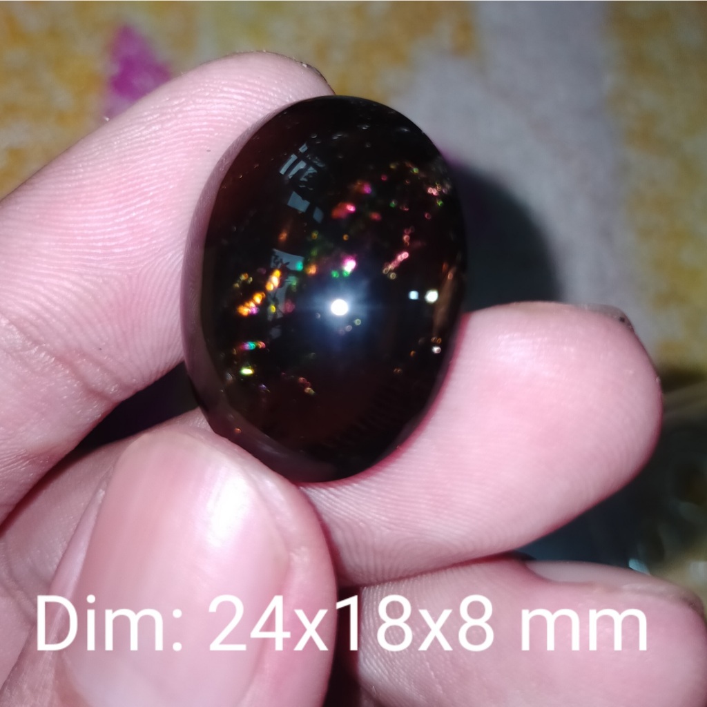 BATU KECUBUNG HITAM PELANGI ASLI cek batu lainnya yaman api wulung opal bacan permata kalimaya kinya