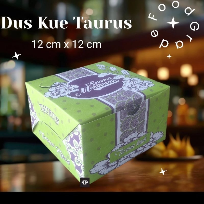 Box Snack / Dus Kue Taurus Ukuran 12 cm x 12 cm | 10 pcs