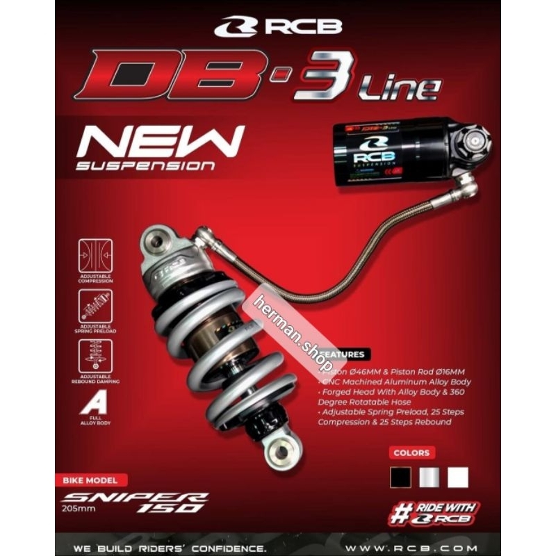 MONOSHOCK MONO SHOCK DB-3LINE DB3 LINE DB 3 LINE MX KING / MX NEW / MX OLD / SONIC / SATRIA FU / R15