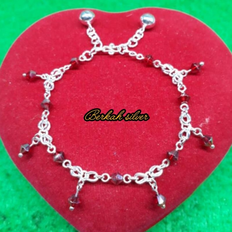 Gelang kaki perak murni bayi dan anak 6g (kode 26)