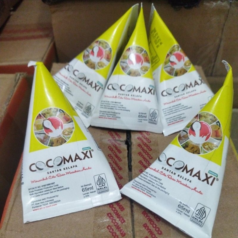 

1 Dus/Karton - Santan Cair Cocomaxi Kuning Isi 32pcs 65ml Instan Gurih Alami