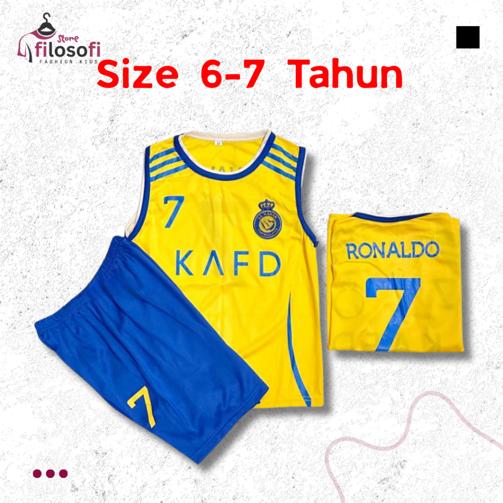 Setelan Baju Singlet Anak Terbaru/Set Baju Bola Anak/Jersey Bola Anak Termurah - Usia 6-7 Tahun