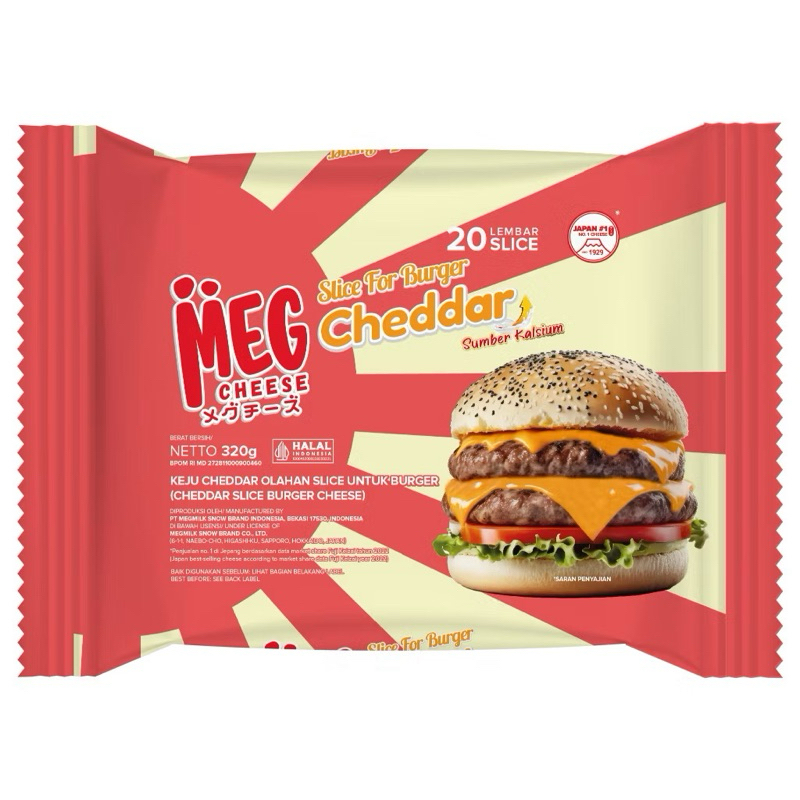 

MEG Cheddar Cheese Slice for Burger isi 20 - Keju Slice