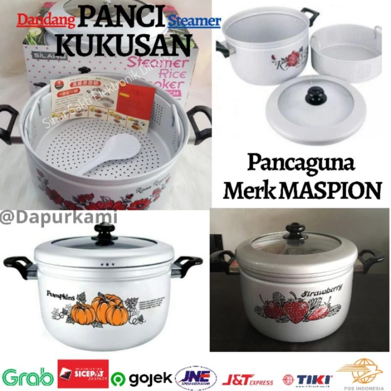 Panci Kukus Steamer • Kukusan • Dandang Maspion 33cm Panci Pancaguna 28 cm Maspion