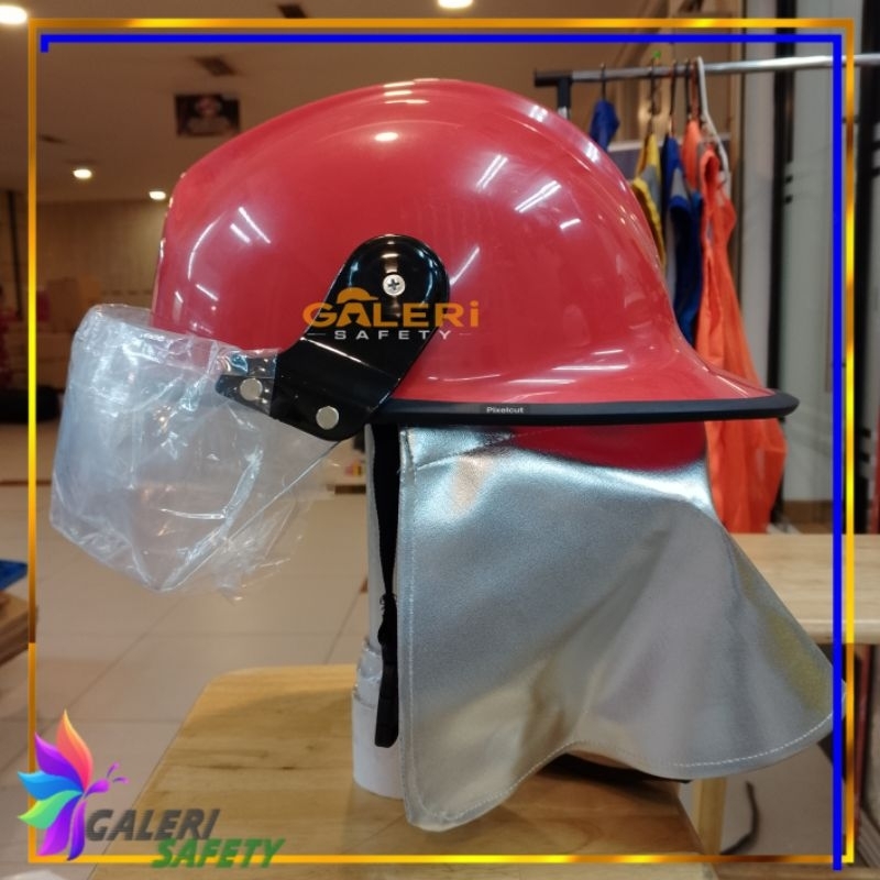 Helm Safety Pemadam Kebakaran Merk JHI - Safety Helmet Pemadaman kebakaran Murah
