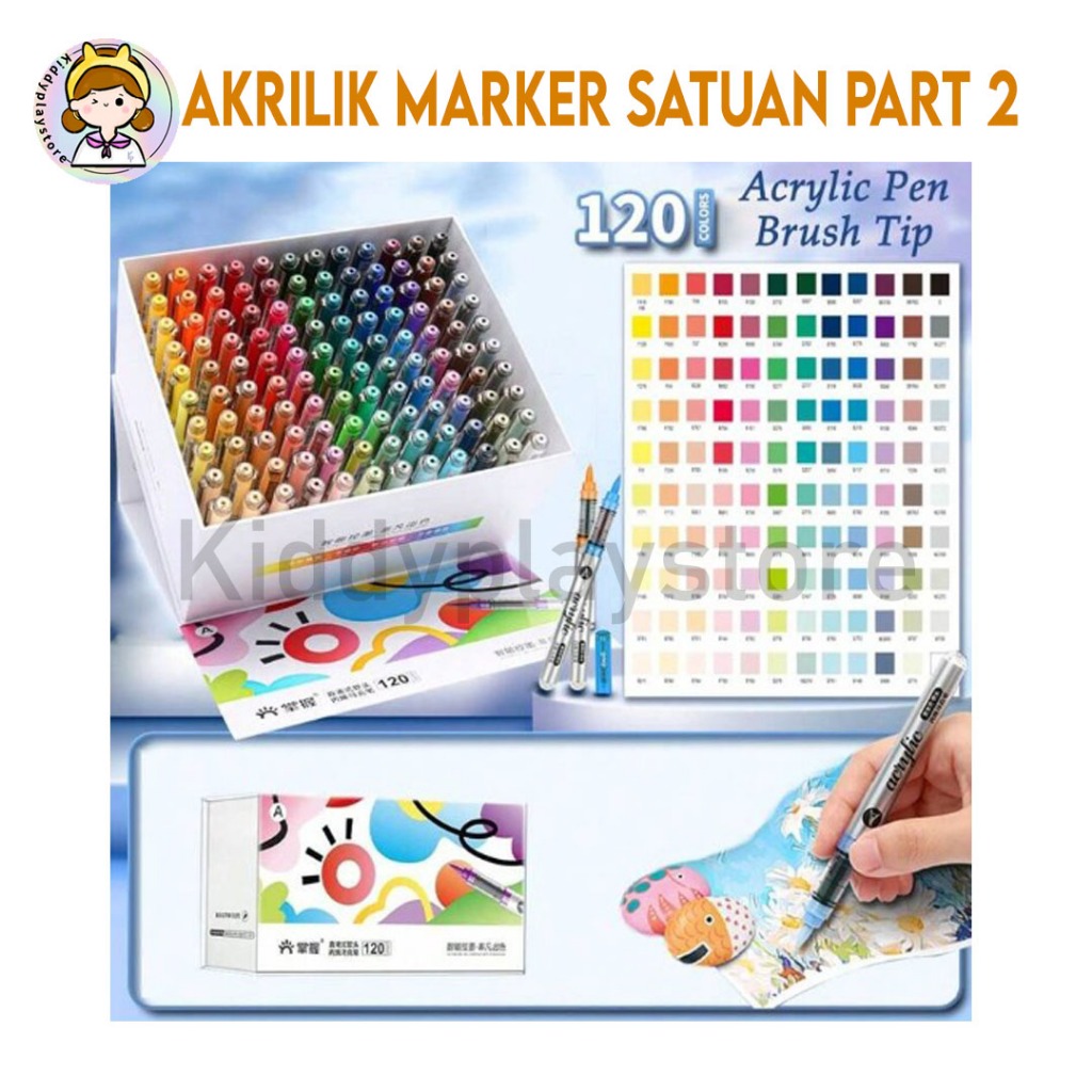 

GRASP Acrilic Brush Marker Big Capacity SATUAN/ Spidol Penebal Akrilik Crayon Kapasitas Besar PART 2
