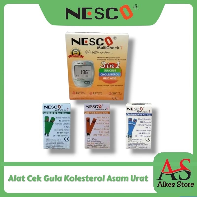 Alat Nesco GCU  Alat Nesco Multicheck  Nesco 3iin1 Test Gula Darah