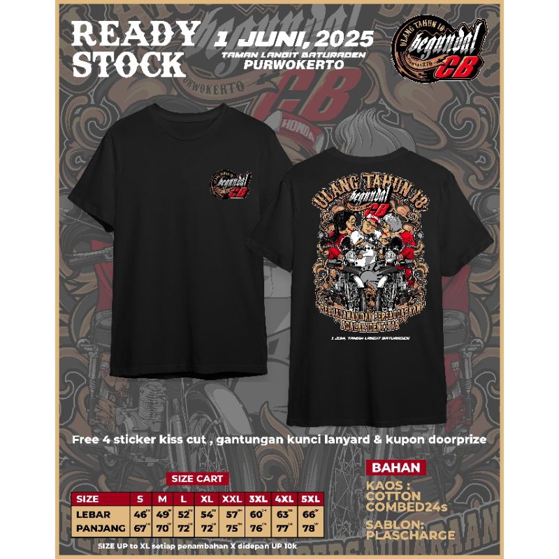 kaos ACARA 18th begundalCB purwokerto