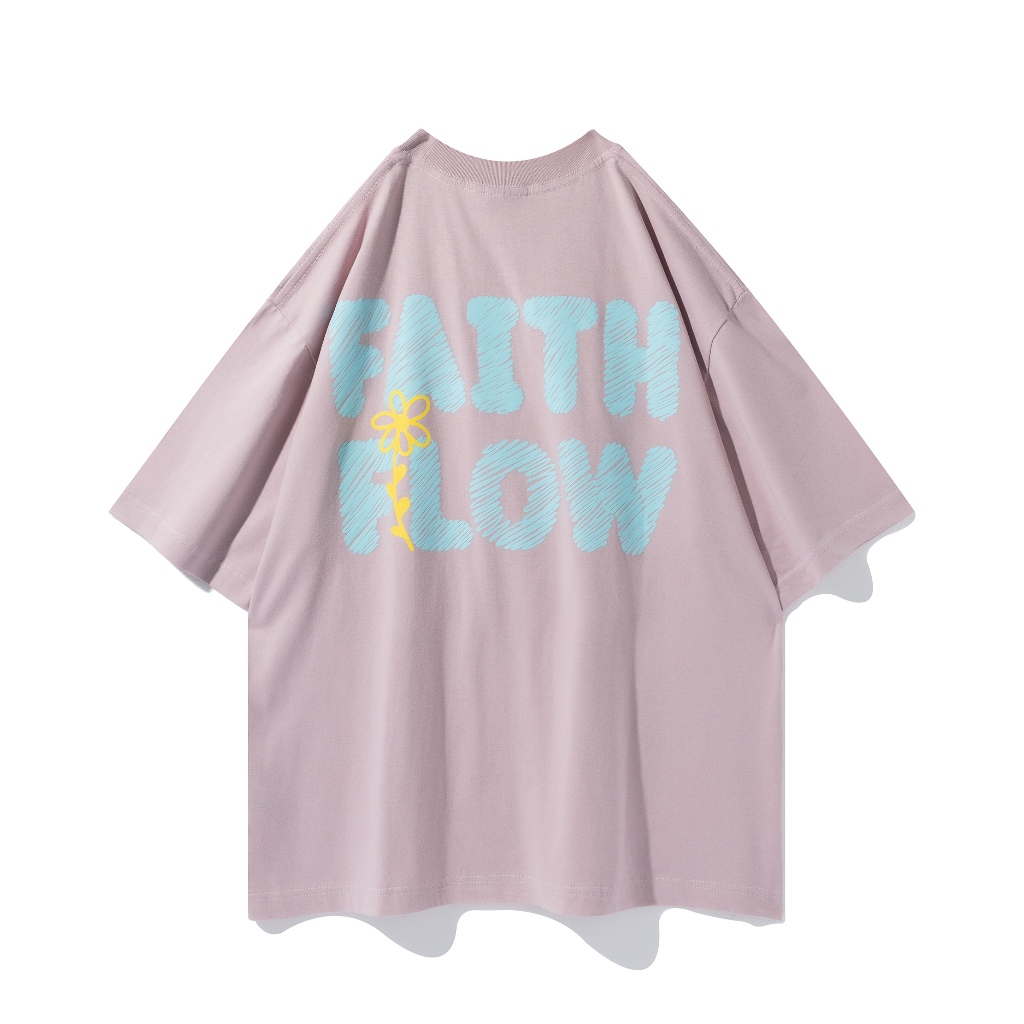 Based On Money Kaos Oversize Pria Wanita Boxy Fit Tshirt Cotton Woodrose Faith Flow - sibunsu