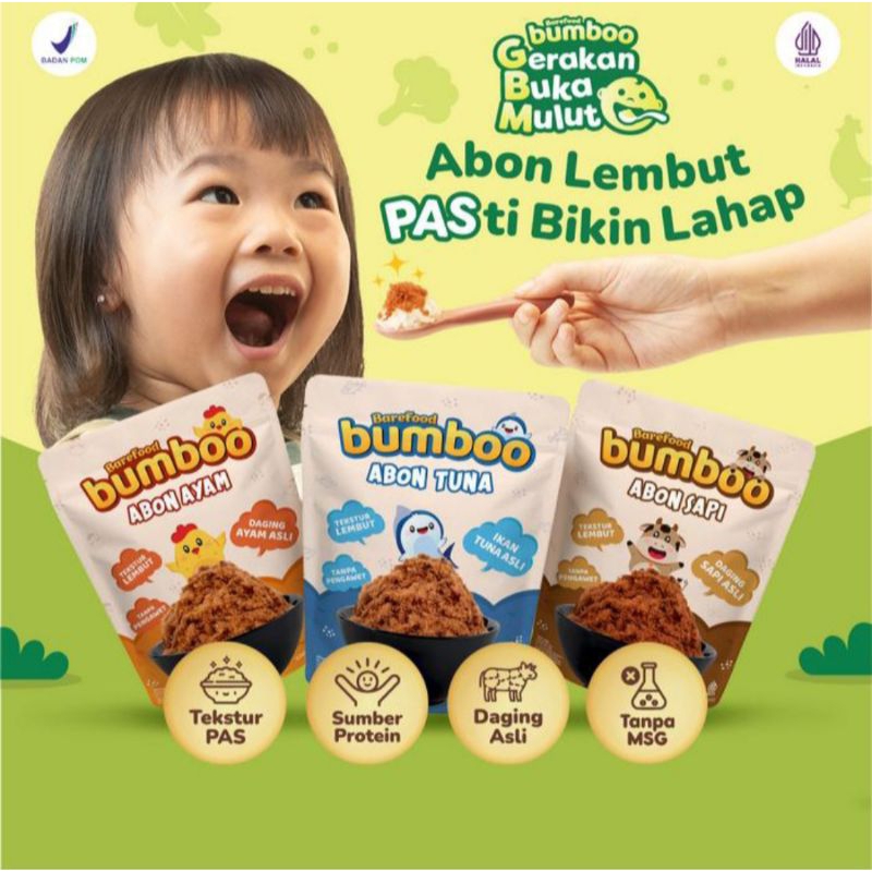 

Bumboo Abon MPASI Sapi/Ayam/Tuna 90 Gr - Abon Asli Tanpa MSG