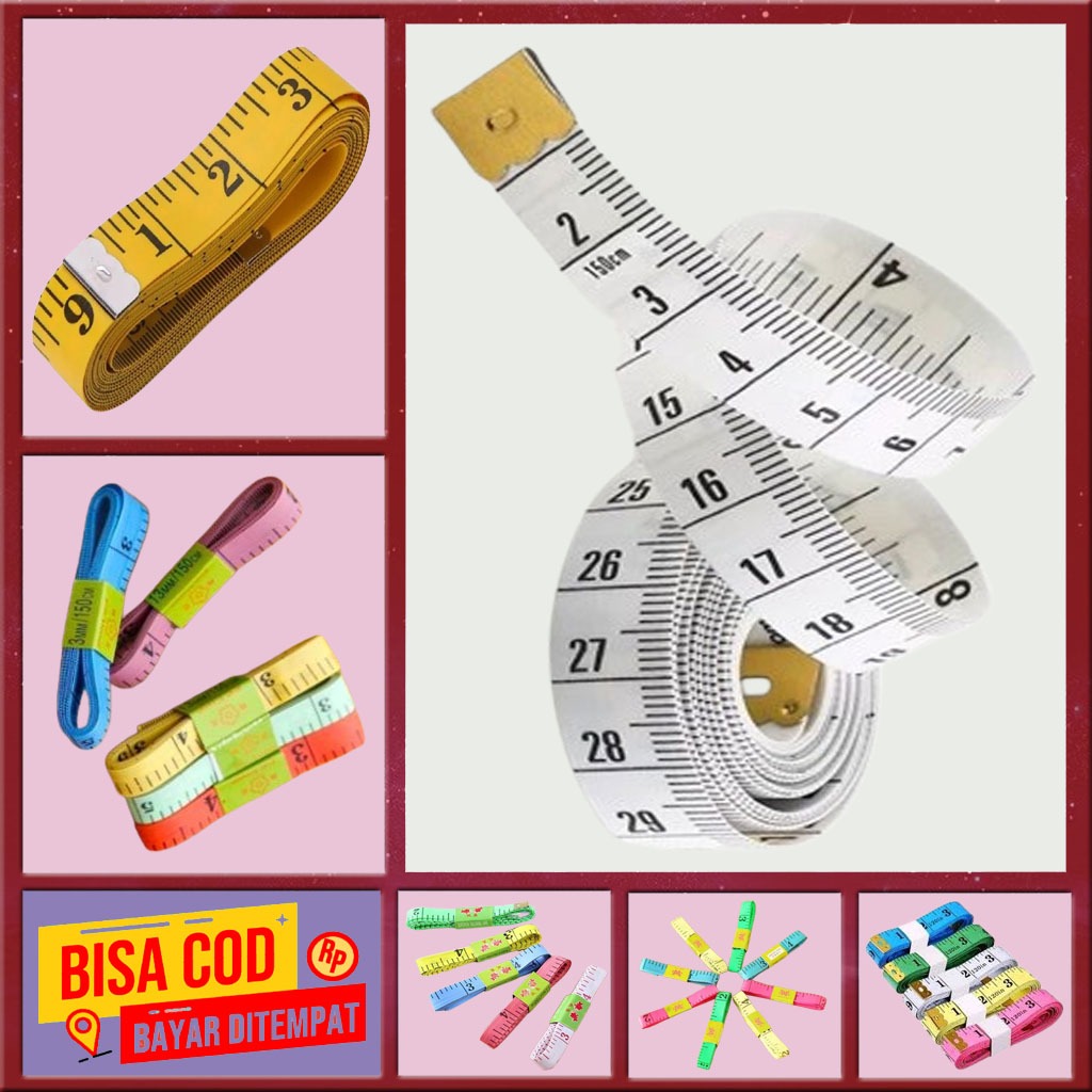 

Meteran Pita ALat Pengukur Baju Jahitan 150cm