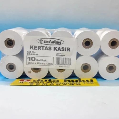 

KERTAS STRUK / KERTAS KASIR / REGISTER ROLLS 68 X 48 X 12 MM (1PLY)