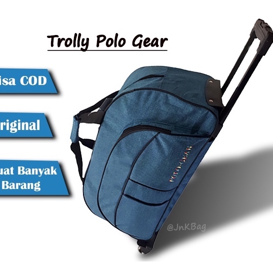Tas Pakaian Trolly Bag Polo Gear 8827 Bahan Kanvas Ukuran Kabin