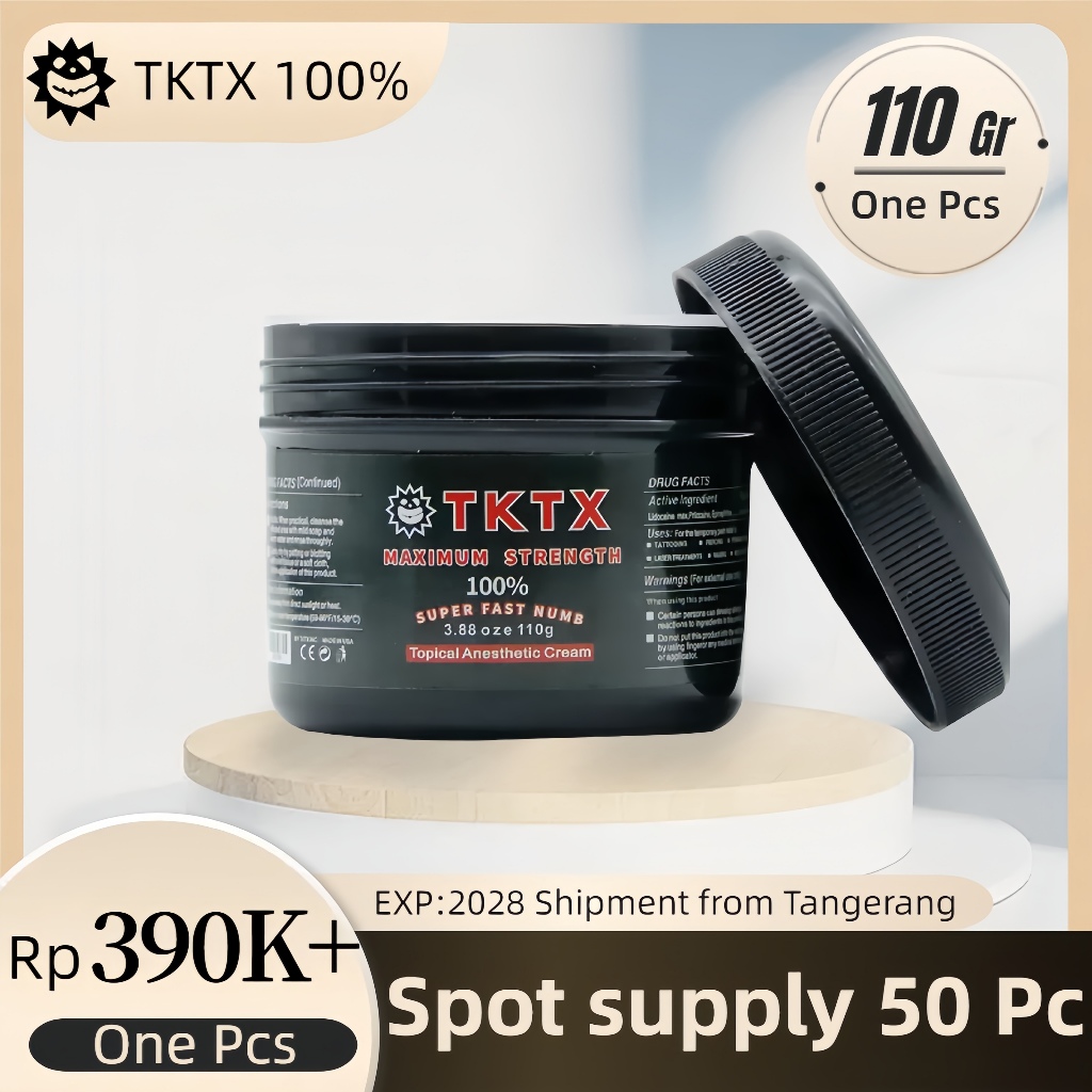 TKTX 100% MAXIMUM STRENGTH NUMB TATTOO PINK LOTION Untuk Sulam Alis/Sulam Bibir/Anastesi/Anasthesia