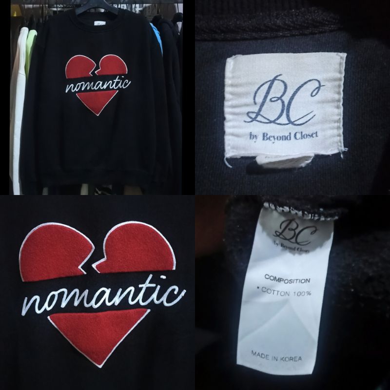 Beyond Closet crewneck nomantic