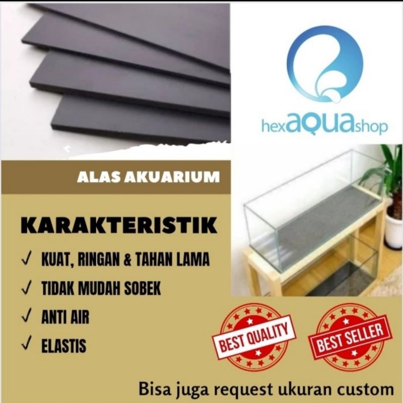 Alas akuarium 75x40 cm garden mat busa ati spon tatakan akuarium