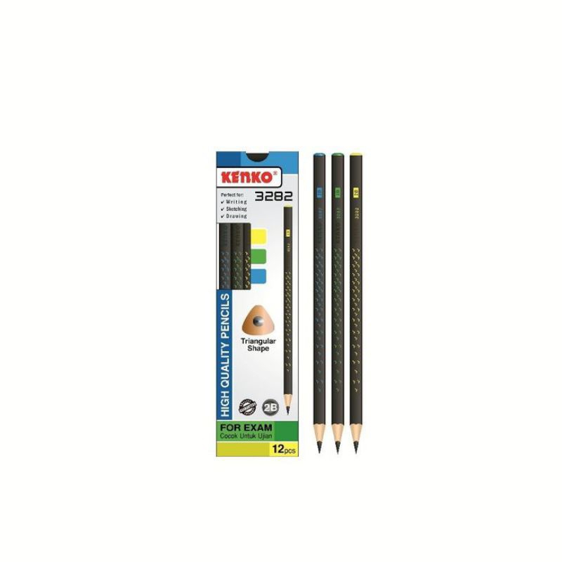 

pencil kenko tria 2b 1 pack isi 12 pcs