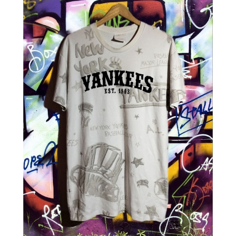 yankess MLB aop kaos bisboll brand second/bekas/branded