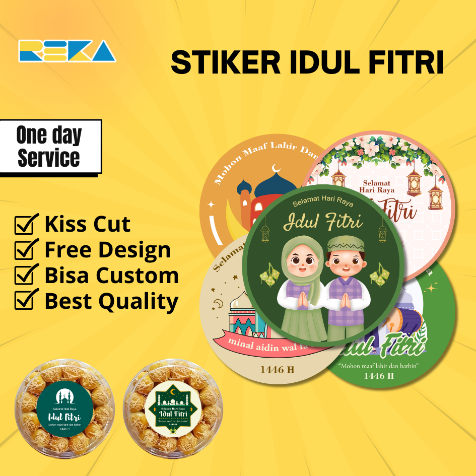 

STIKER TOPLES LEBARAN IDUL FITRI / STIKER LEBARAN IDUL FITRI / STICKER BULAT / STIKER KEMASAN PARCEL