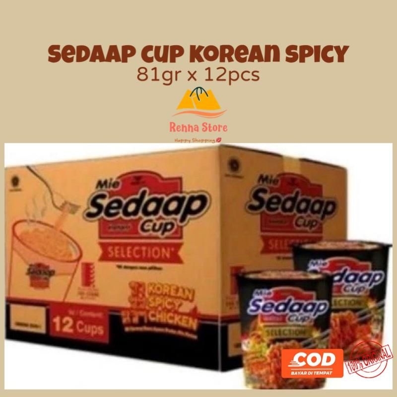 

SEDAAP Cup Mie Goreng Soto Korean 80gr (1dus isi 12pcs) Food Noodles Instan