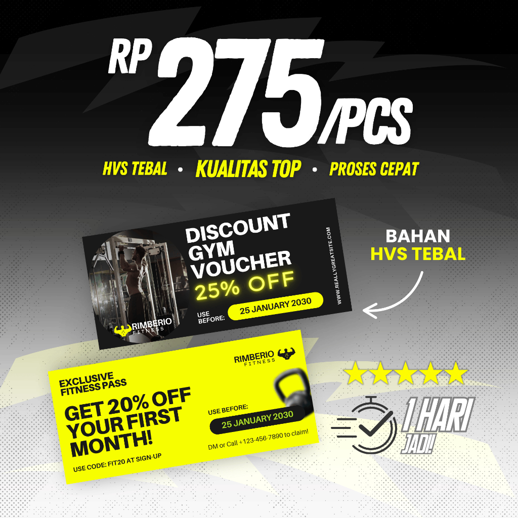 

Cetak Voucher Bahan HVS, Kupon Tiket Bahan HVS, Custom Voucher HVS