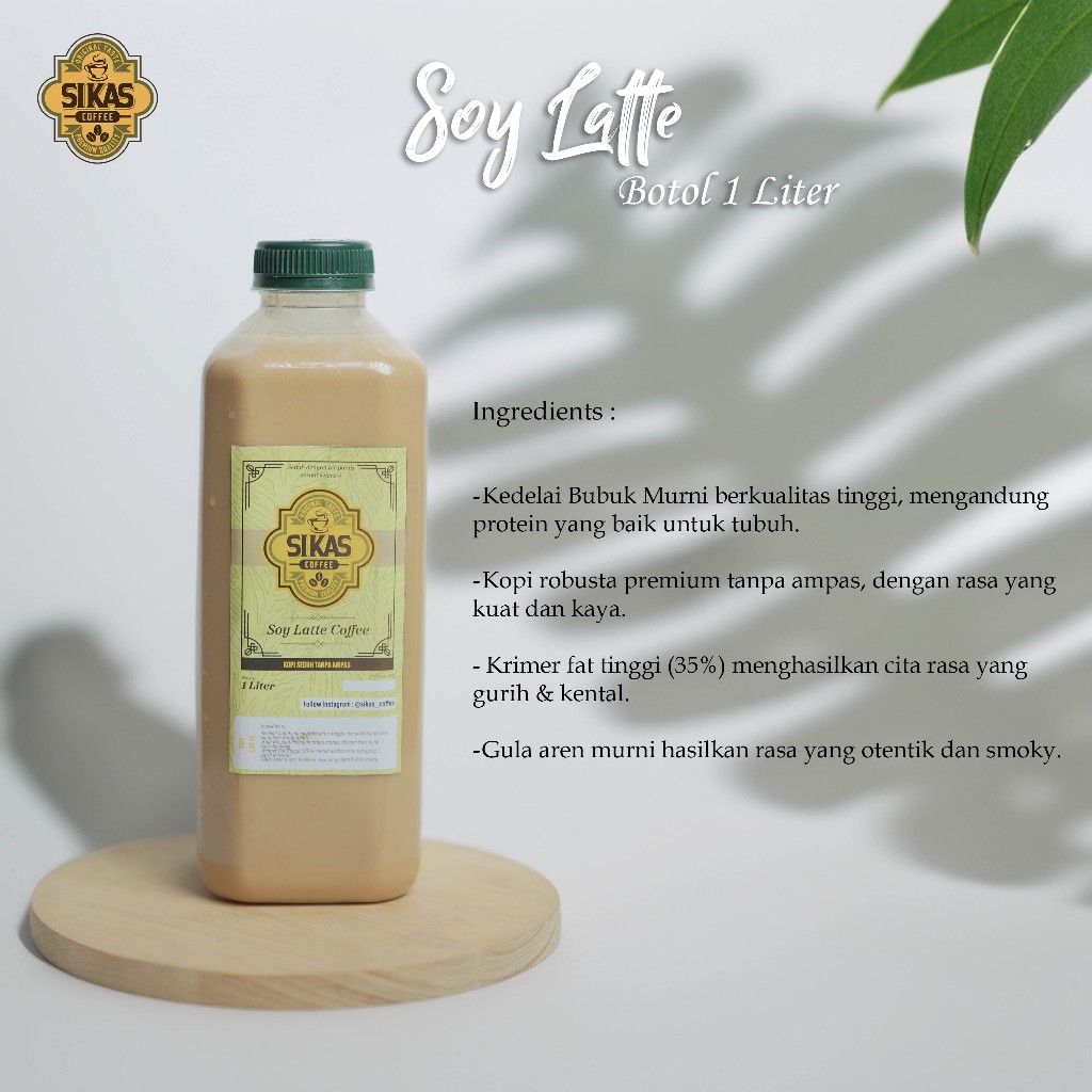 

Sikas Coffee Soy Latte Botol 1 Liter Kopi Instan tinggal shaker atau kocok
