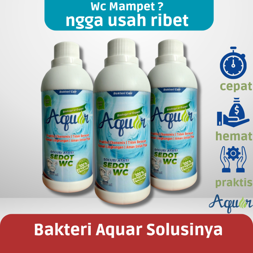 penghilang Bau WC Dan Toilet Mampet Kuras Tinja / Wc Penuh Kuras Tanpa Sedot Bakteri AQUAR