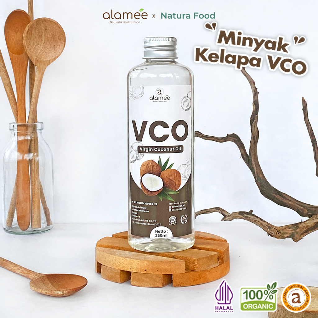 

ALAMEE Minyak Kelapa VCO Murni Extra Virgin Coconut Oil Asli Dapat Diminum Organik Masak Minum 250ml