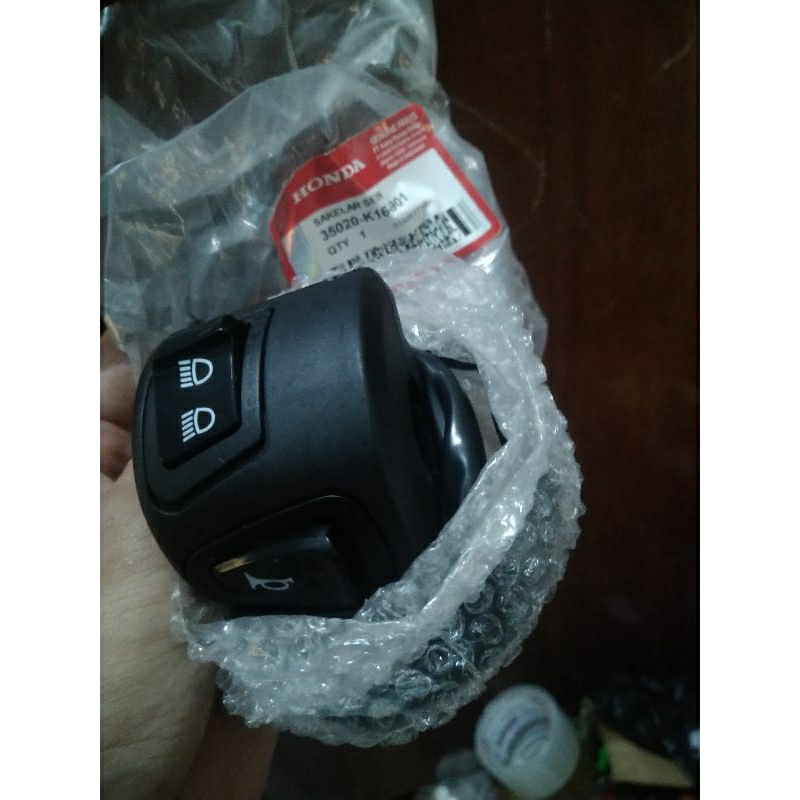holder saklar kiri sein sen klakson Scoopy fi Scoopy karbu hitam ORI ahm honda