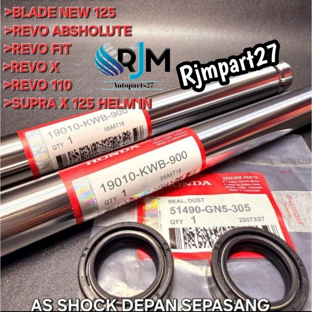 As Shock Depan+Sil Shock (KWB) Honda Blade/Revo/Supra fit/Supra x125 helm in