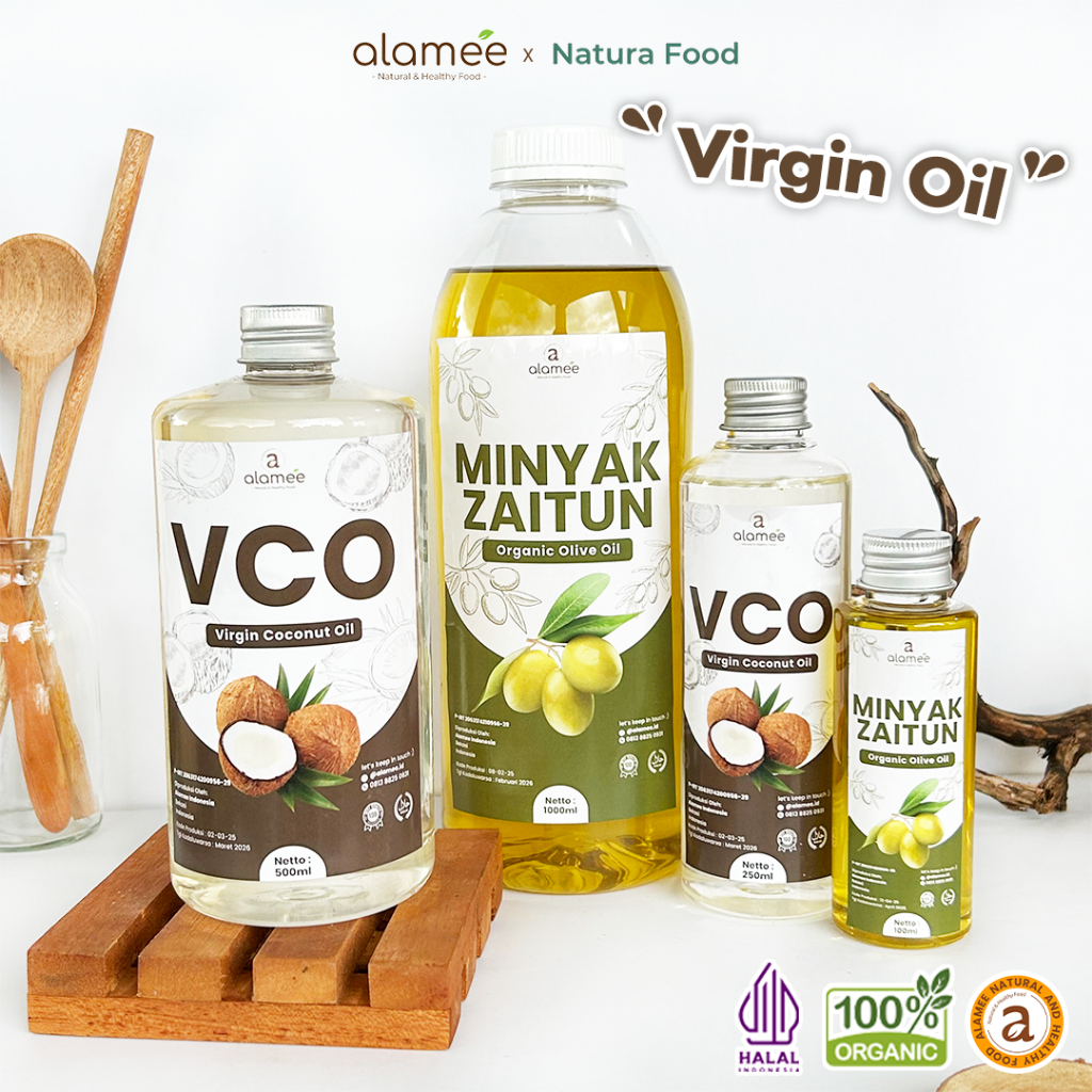 

alamee minyak nabati tanpa tambahan bahan kimia cocok untuk masakan sehat minyak vco minyak zaitun