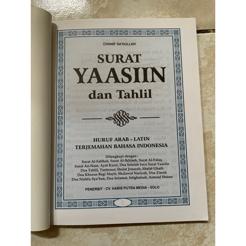 Yasin hvs 128 halaman Haris Putra