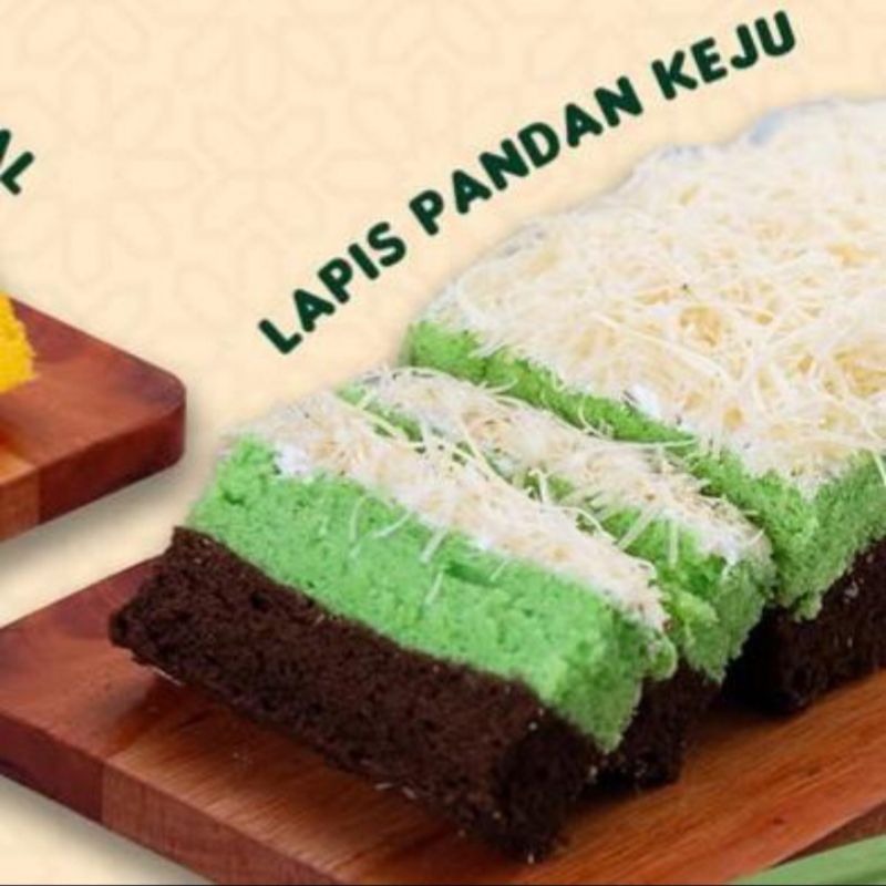 

Bolu Lapis Pandan Keju / Cheese Pandan Cake