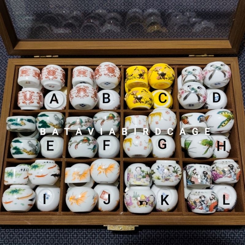 Cepuk Keramik Cungkok Kecil Bulat SET 5PCS