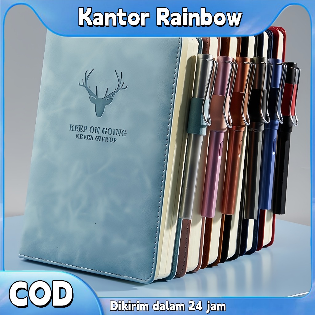 

Notebook A5 - Buku Agenda Kerja, Meeting Planner, Catatan Harian, Diary, Notepad, Cover Kulit Sintetis, Binder Organizer, Hadiah Kantor