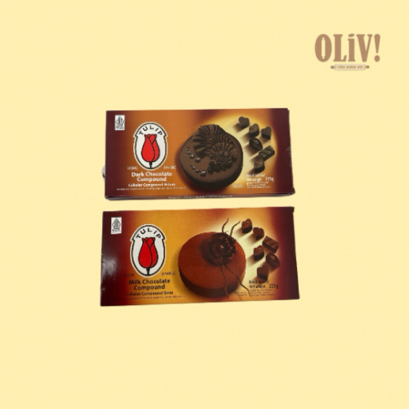 

Tulip Chocolate compound Milk,dark chocolate 225gram