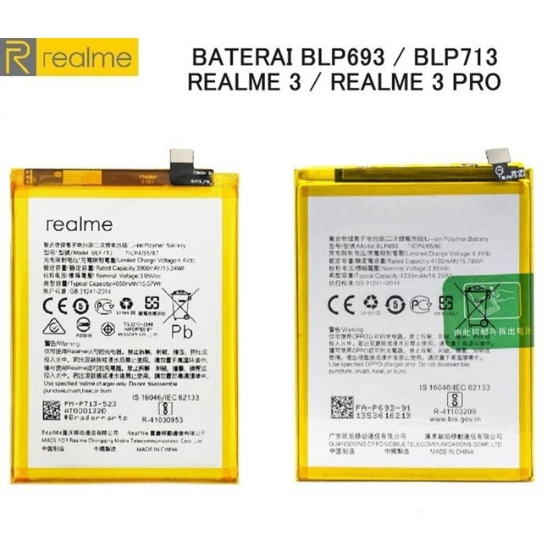 Baterai ORIGINAL for REALME 3 / 3 Pro