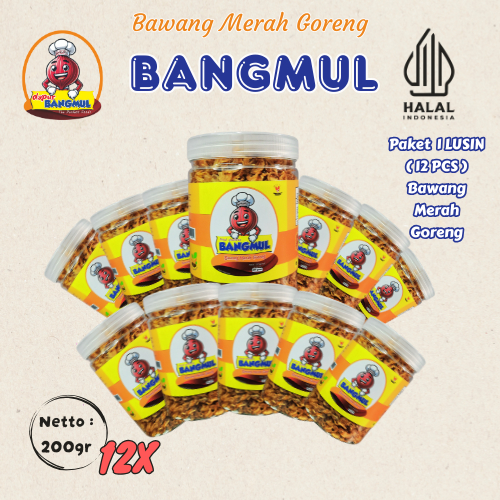 

Bawang Goreng Paket 1 Lusin 200gr BangMul Asli Renyah Kriuk Premium