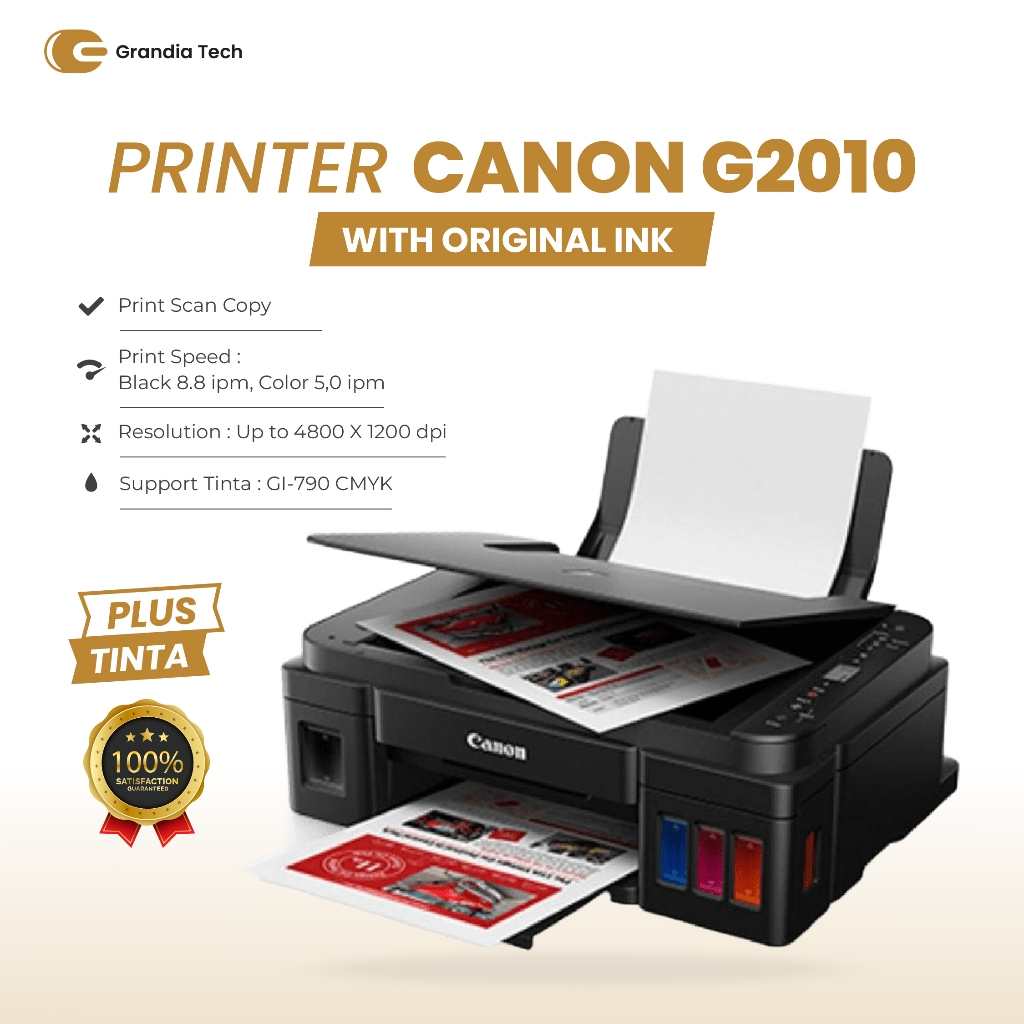Printer CANON G2010 All-in-One Ink Tank - Cetak Scan Fotocopy Dokumen Foto Original