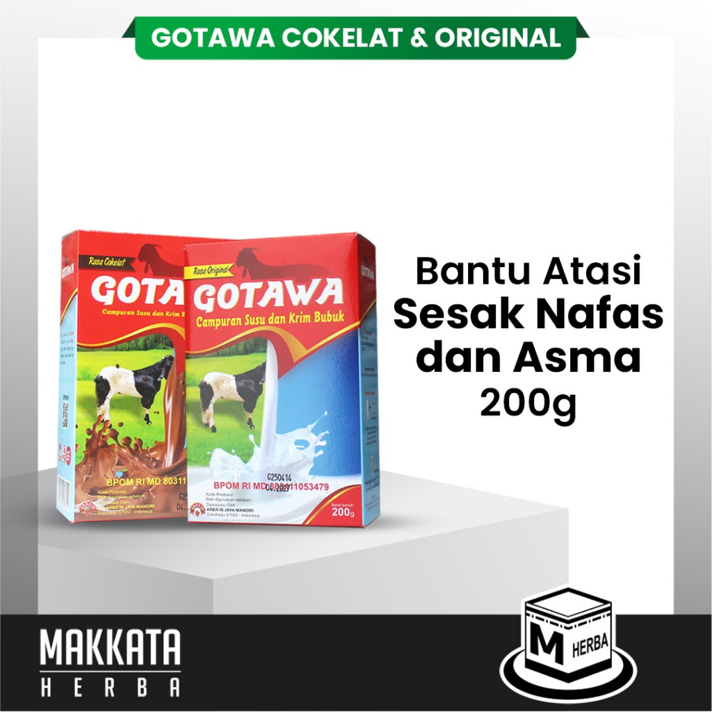 

SUSU KAMBING GOTAWA 200gr Atasi Masalah Pernafasan Asma Flek Paru Rasa Cokelat Dan Original