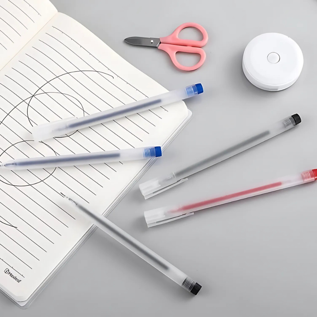 

Pulpen Gel 0.5mm 3 Warna Anti Bocor Transparant - Bolpoin Sekolah/Kantor 1PC​​