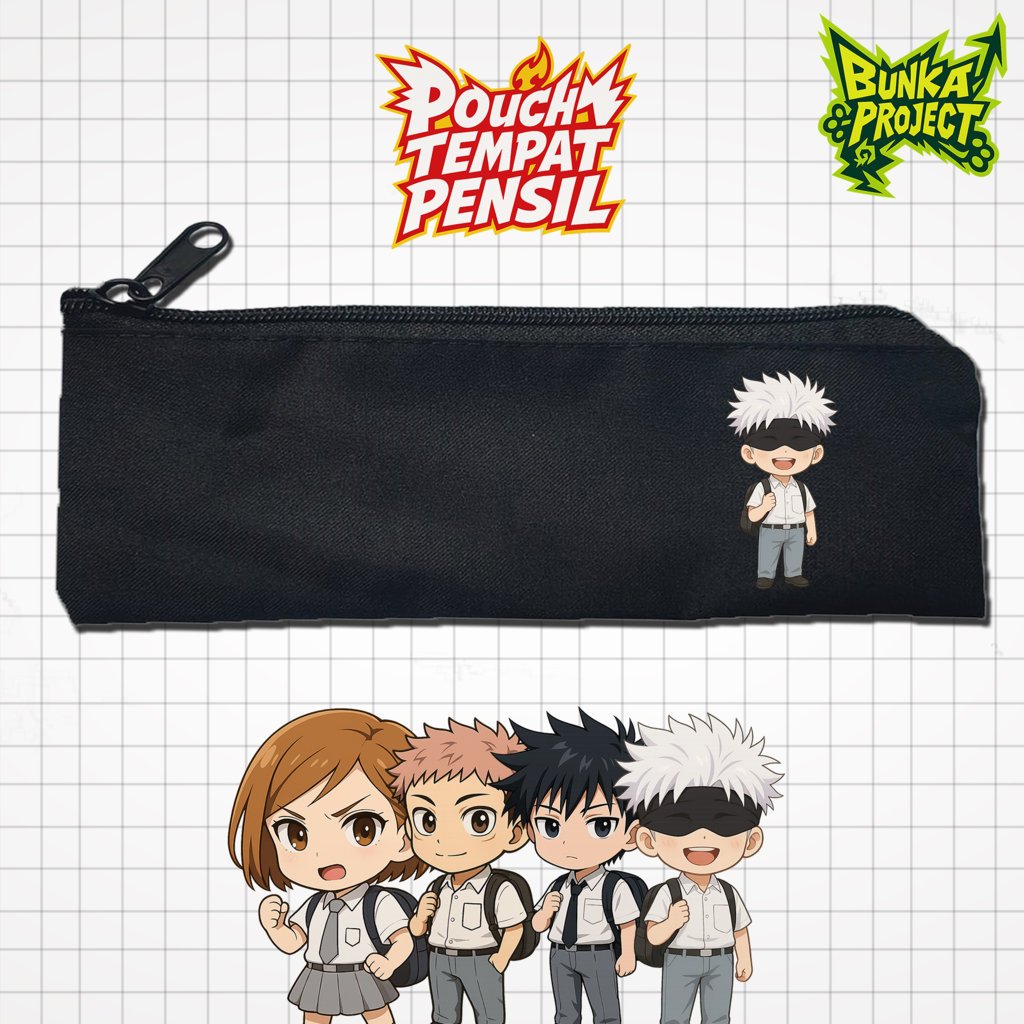 

Pouch Tempat Pensil Anime Jujutsu Kaisen Seragam SMA Murah Bahan Souvenir Pernikahan Bisa Bayar Ditempat cod Gift Anniversary Couple Hampers Kado