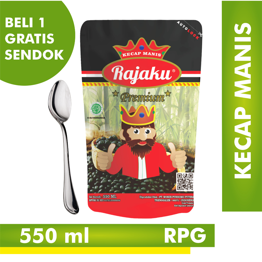

RAJAKU PREMIUM GOLD Kecap Manis Pouch Refill 550ml - Gratis Sendok