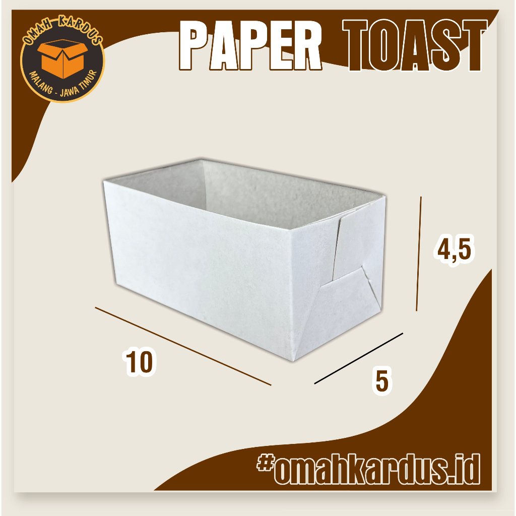 

Kemasan roti toast 10x5x4,5 cm | sandwich | box toast | box cake |