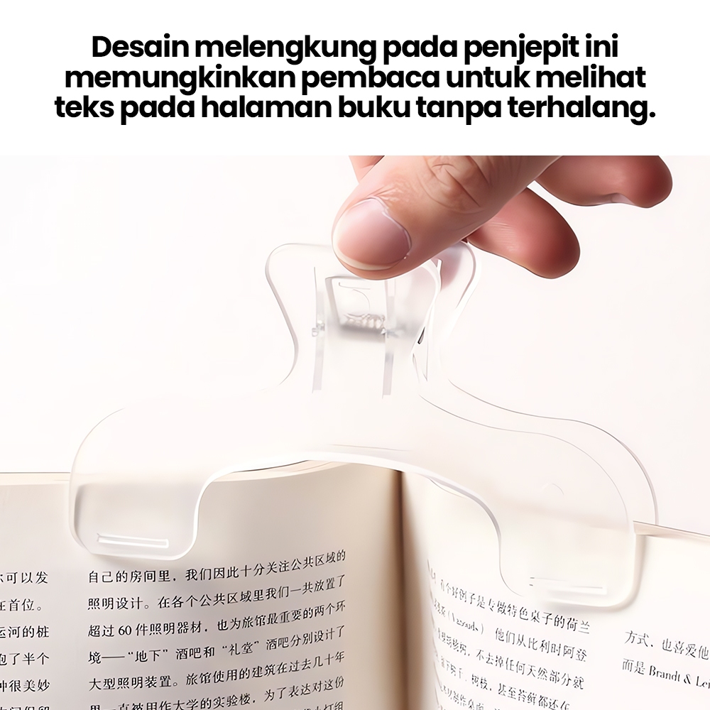 

Klip Penjepit Kertas Pembatas Buku Majalah Document Paper Clip Bening